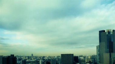 Video of sky, clouds, city and buildings, daytime