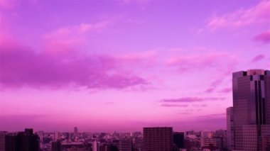 Video of sky, clouds, city and buildings, daytime