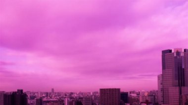 Video of sky, clouds, city and buildings, daytime