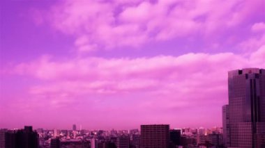 Video of sky, clouds, city and buildings, daytime