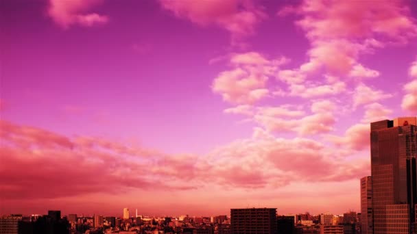 Video Sky Clouds City Buildings Daytime — Stok video