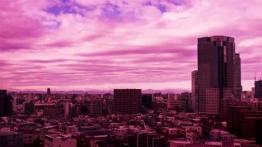 Video of sky, clouds, city and buildings, daytime