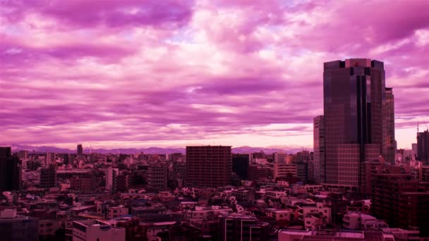 Video Sky Clouds City Buildings Daytime — Stockvideo
