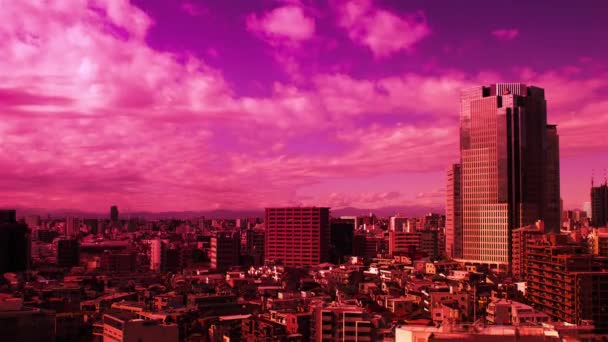 Video Langit Awan Kota Dan Bangunan Siang Hari — Stok Video