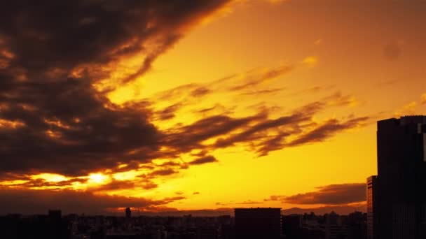 Video Sky Clouds City Buildings Night View Sunset — Videoclip de stoc