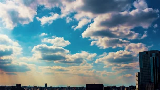 Video Cielo Nuvole Città Edifici Giorno — Video Stock