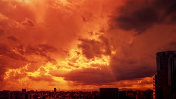 Βίντεο Από Τον Ουρανό Σύννεφα Τις Πόλεις Και Κτίρια Από — Αρχείο Βίντεο