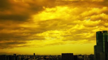 Video of sky, clouds, city and buildings, daytime