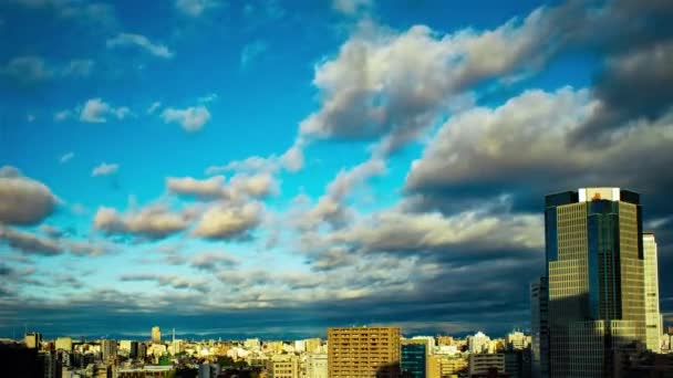 Video Van Hemel Wolken Stad Gebouwen Overdag — Stockvideo
