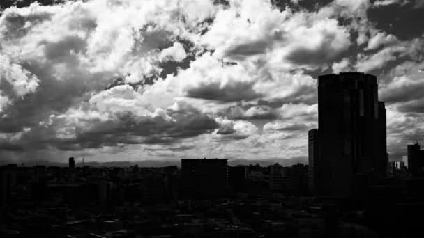 Wideo Nieba Chmur Miasta Budynków Burzliwy Dzień — Wideo stockowe