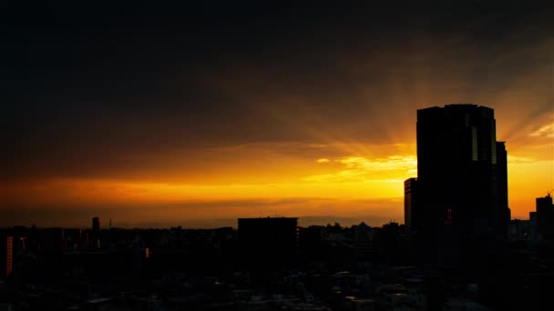 Video Sky Clouds City Buildings Night View Sunset — 图库视频影像