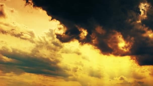 Видео Движения Облаков Небе Сумерках — стоковое видео
