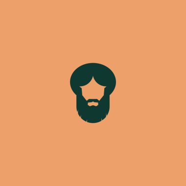 Arap erkek logosu silueti sakalı