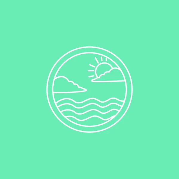 Простой Логотип Океанской Тематики — стоковый вектор