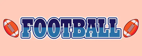 Pink Background Combination Football Text — Stock Vector
