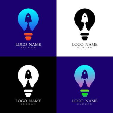 modern logo roket kombinasyonu ışığı