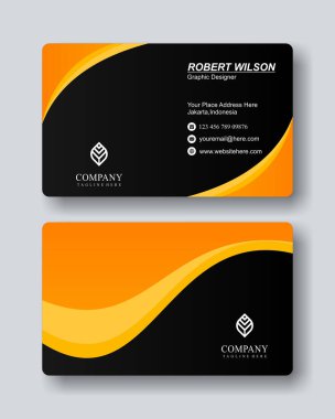 Gradyan şekilli soyut kartvizit şablonu