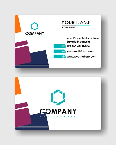 Simple Modern Professional Business Card — Stock Vector
