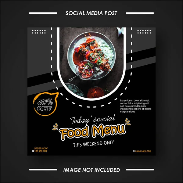 stock vector Food social media promotion and banner post design template