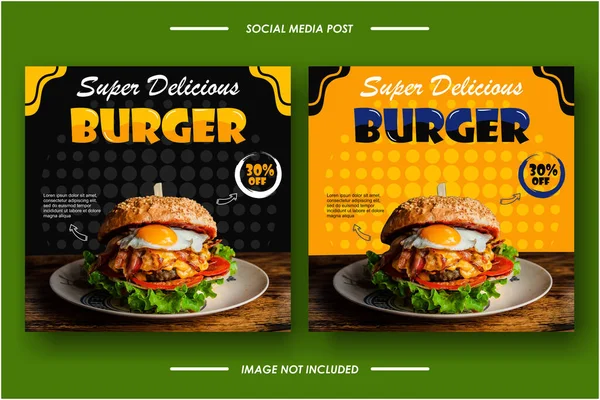Gıda sosyal medya tanıtımı ve afiş post tasarım şablonu