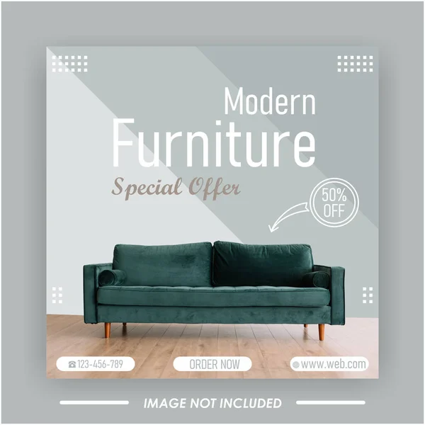  Modern mobilya sosyal medya post şablon koleksiyonu