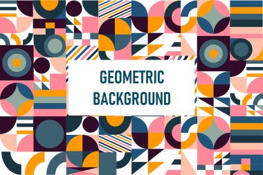 vector flat geometric background clipart