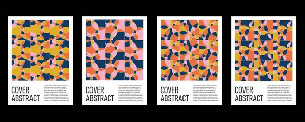Poster Kapak Için Soyut Renkli Geometrik Arkaplan — Stok Vektör
