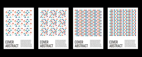 Astratto Sfondo Geometrico Colorato Poster Copertina — Vettoriale Stock