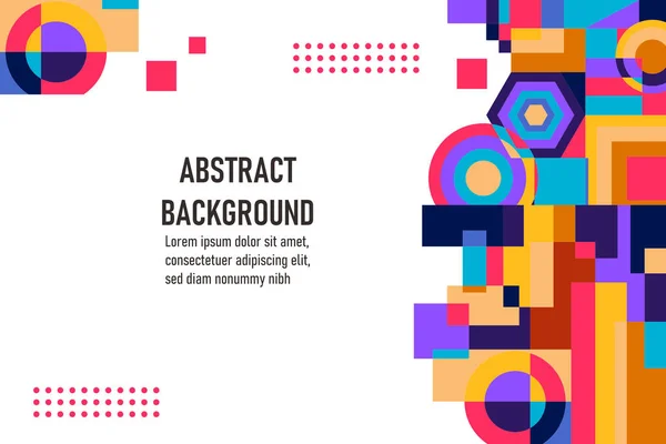 Renkli düz geometrik soyut arkaplan
