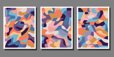 Soyut Bauhaus geometrik model arkaplan vektör çemberi