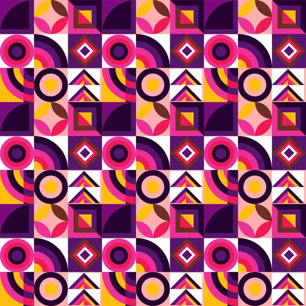 Résumé Bauhaus Motif Géométrique Fond Cercle Vectoriel — Image vectorielle