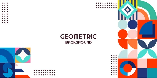 Vector Flat Geometric Background — Stock Vector
