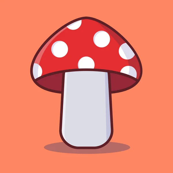 Ilustração Vetorial Cogumelo Vermelho —  Vetores de Stock