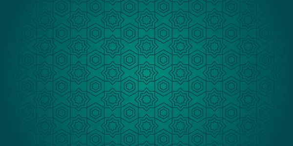 Вектор Плоский Арабський Візерунок Фон Зеленого Кольору — стоковий вектор