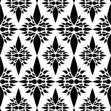 Geometrik havalı soyut çiçek deseni