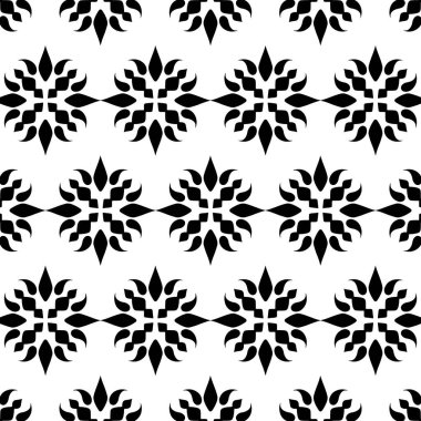 Geometrik havalı soyut çiçek deseni