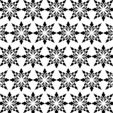 Geometrik havalı soyut çiçek deseni