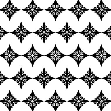 Geometrik havalı soyut çiçek deseni