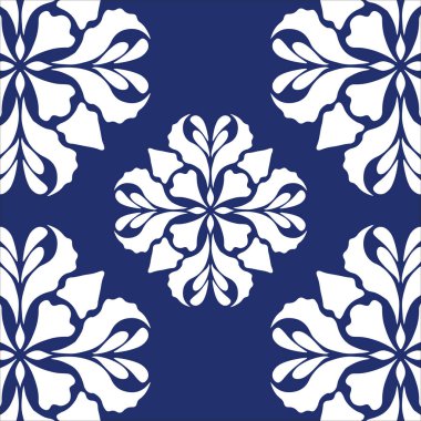 Geometrik havalı soyut çiçek deseni