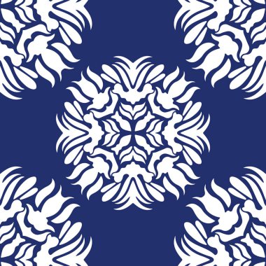 Geometrik havalı soyut çiçek deseni