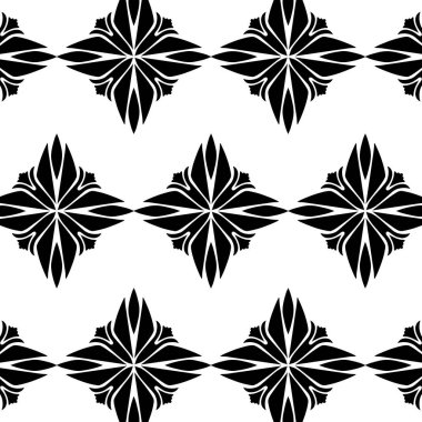 Geometrik havalı soyut çiçek deseni