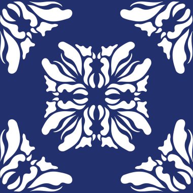 Geometrik havalı soyut çiçek deseni