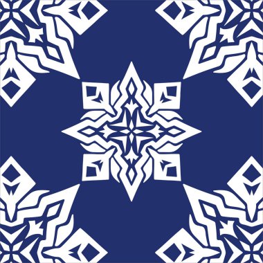 Geometrik havalı soyut çiçek deseni