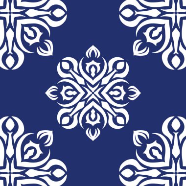 Geometrik havalı soyut çiçek deseni