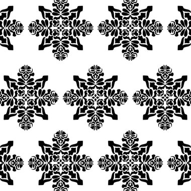 Geometrik havalı soyut çiçek deseni