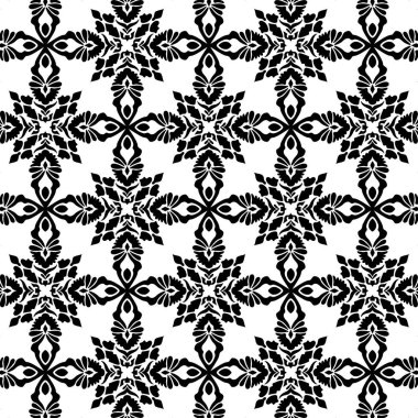 Geometrik havalı soyut çiçek deseni