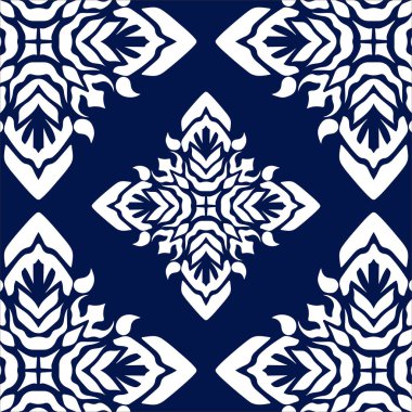 Geometrik havalı soyut çiçek deseni