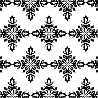 Geometrik havalı soyut çiçek deseni