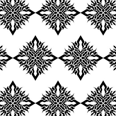 Geometrik havalı soyut çiçek deseni