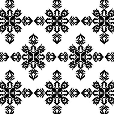 Geometrik havalı soyut çiçek deseni